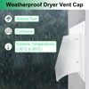 8 Inch White Dryer Vent Cover Outside - Heavy Duty