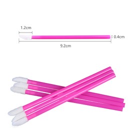 VEGCOO Pack of 300 Make-Up Lipstick Brushes, Disposable Lip Brushes, Makeup Brushes for Perfect Lip Makeup (Rose Red)