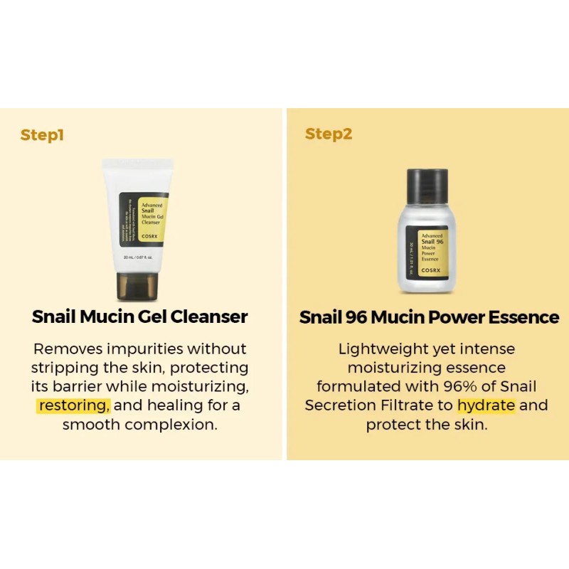 Cosrx Advanced Snail Kit, 4-step Coreano, Mucina De Caracol