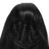 Women Long Straight Hair Full Wig Black Synthetic Wig With