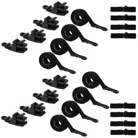 24pcs Pool Solar Cover Reel Attachment Kit, Universal Straps and Clips for Inground Pool Blankets Includes 8 Solar Cover Clips 8 Nylon Straps with Touch Fastener Ends & Buckles