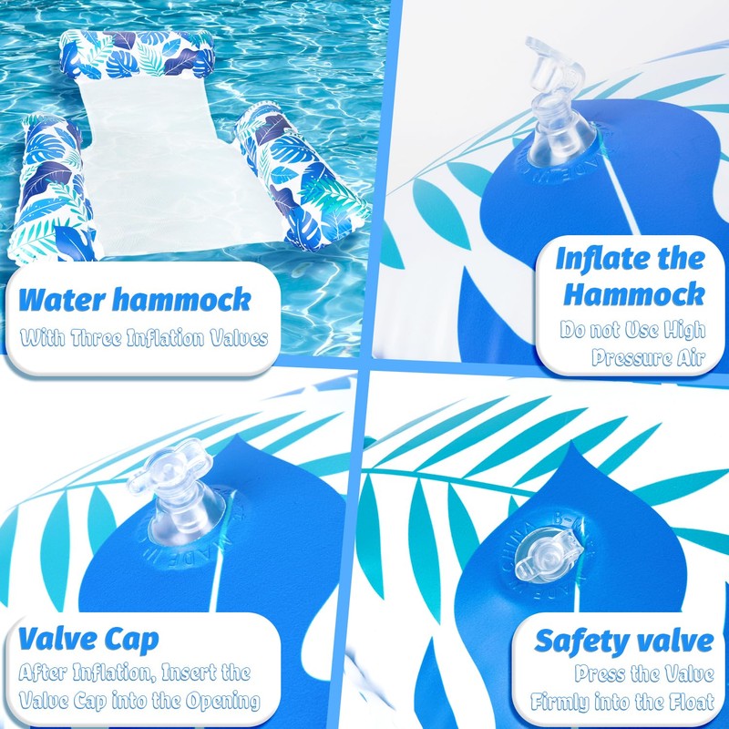 Alintor 2 Pack Pool Inflatables, Inflatable Pool Floats, 4 IN