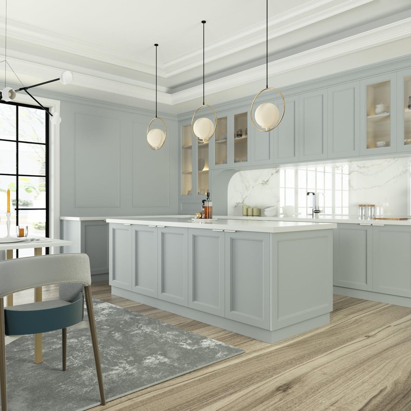 goldenwarm 5Pack White Edge Pull Handles 128mm White Cabinet Handles