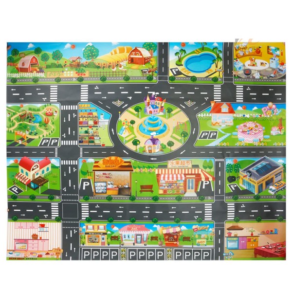 morytrade Road Mat Toy Play Mat Mini Car Play Map