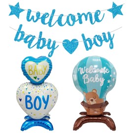 FFDHWU 2 Pieces Of Creative Balloons And 1 Set Of Banners, Party Scene Decoration, Interesting Photo Props, Baby Shower Decorations, Party Decorations