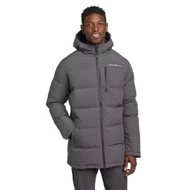 Eddie Bauer Men's Glacier Peak Seamless Stretch Down Parka, Dark Smoke, Small