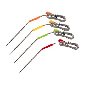 Ieron Wireless Color Screen Food Thermometer for BBQ with 4 Probes Digital Cooking Thermometer with Multi-Probe Functionality, Instant Read for Meat and Baking