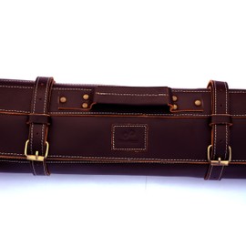 EVERPRIDE Brown Leather and Suede Knife Roll