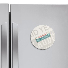 Unbranded Fort Lauderdale Retro Travel Tin Sign | 4'' X 4'' Round Decorative Magnet