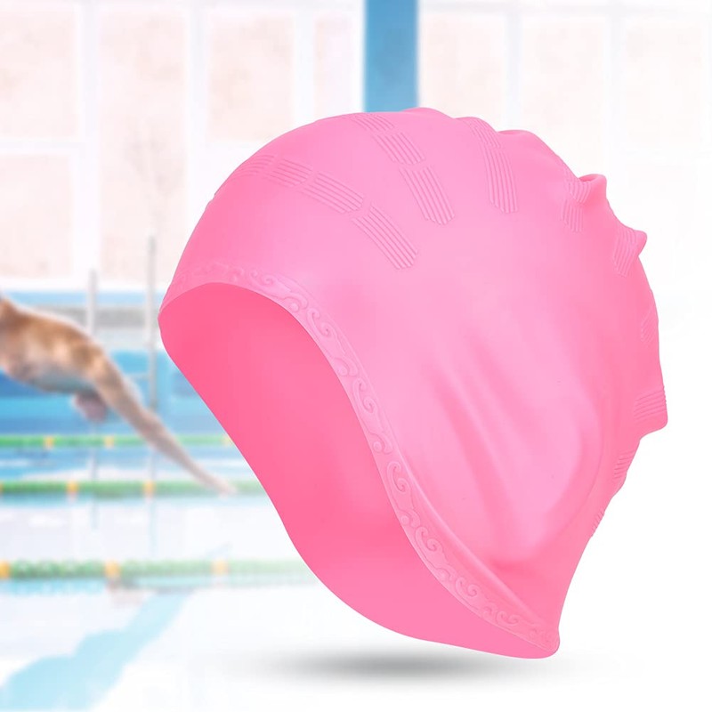 Swim Cap, Comfortable Fit to Protect Your Ears, Shedding Prevention,
