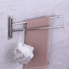 kimzcn 2-Arm Swivel Towel Bar Bathroom Towel Holder Wall-Mounted Swing