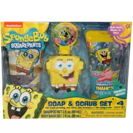 Centric Beauty Spongebob Squarepants Soap & Scrub Set Body Wash and Shampoo Pineapple NEW