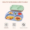 greenandlife 12 Inch (4PCS) Large Unbreakable Divided Plates for Kids