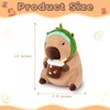Capybara Plush Toy Capybara Toy Stuffed Capybara with Avocado Hat,