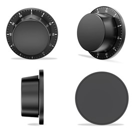 Newaner Mechanical Kitchen Timer, Adsorbable Magnetic Timer, Reusable Waterproof Stainless Steel Timer, Animal Countdown Timer for Cooking, Baking, Boiled Eggs in the Kitchen, Black