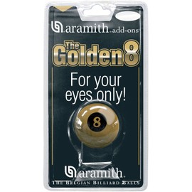 Aramith Professional Billiards Fun Training Ball Collection With Instruction Booklet Endorsed by World's Famous Coach and Instructor PRO CUP TV Training Cue Balls (Golden " 8 " - 57mm)
