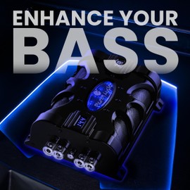 Planet Audio PC20F Car Capacitor - 20 Farad, Energy Storage, Enhance Bass from Stereo, Warning Tones, LED Voltage Meter