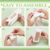 BENECREAT 20 Packs 6x6x12cm Clear Window Gift Boxes, White Bakery