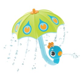 Yookidoo Fill 'N' Rain Bath Toy - Interactive Peacock Umbrella for Bathtub with Bubbles & Rain Effect - Educational Toy for Babies & Toddlers (1-2 Years) (Green)