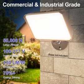 Bekada LED Flood Lights Outdoor with Dusk to Dawn Photocell, Security Lighting 100W 80W 60W Tunable, 3/4/5000K Adjustable Knuckle Mount Exterior Floodlights for Garage, Stadium, IP65 Waterproof 2 Pack