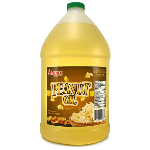 Snappy Popcorn 1 Gallon Snappy Pure Peanut Oil No Color Added, 128 Fl Oz