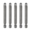 sourcing map 5pcs TT40 Security Torx Head Screwdriver Bit 2.56"