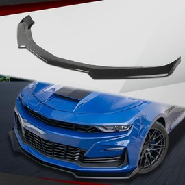 CROSSDESIGN Front Bumper Lip Splitter 1LE Style Compatible with Chevy Camaro LT/LS/RS/SS Models 2016-2023 (Will Not Fit ZL1 Bumper Models) Carbon Fiber Black