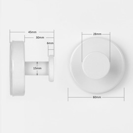 Season 2 Season Suction Cup Hooks for Shower, Bathroom Hooks for Towels Stainless Steel Wall Hook for Hanging up to 6.5 lbs Hooks for Kitchen, Glass, Mirror(2PCS White)