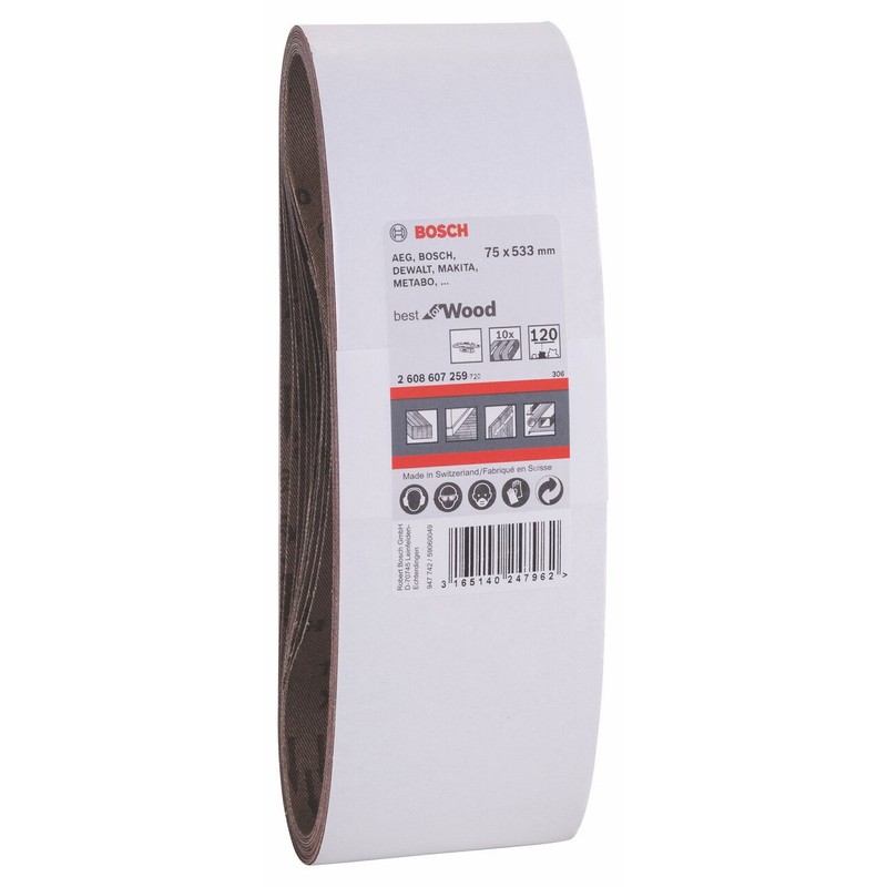 Bosch Professional 10 pcs. Sanding Belt Set X440 Best for