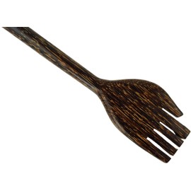 GURU SHOP Coconut Wood Back Scratcher, Model 18, Brown, 40 x 5 x 1 cm, Massage Oils and Massage Items