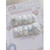 Cheek Angel Chiffon Handmade Nail Tips - Stiletto / 치크