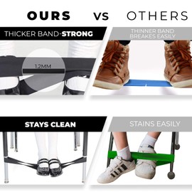 Chair Bands for Kids with Fidgety Feet Black Flexible Classroom Alternative Seating Fidgets Fidget Toy Bands Chair Desks Bouncy Bounce Bands Kick Resistance for Kids ADHD ADD Austism Sensory Special Needs Students Teachers Supplies Stretchy Foot Band