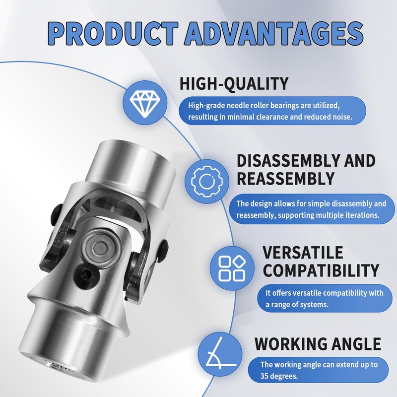 RABROPAR 3/4" 36 Spline X 3/4" Round Single Steering Shaft