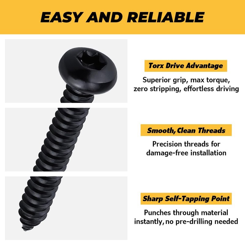 50-Pack #14 x 1 Torx Pan Head Sheet Metal Screws