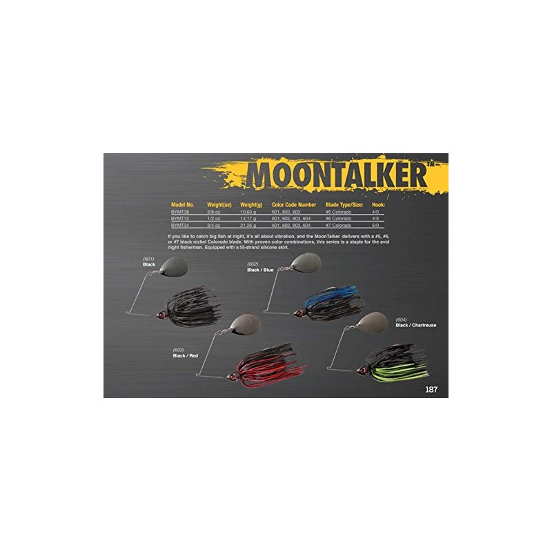 BOOYAH Moon Talker - Black/Silver Flake - 3/4 oz