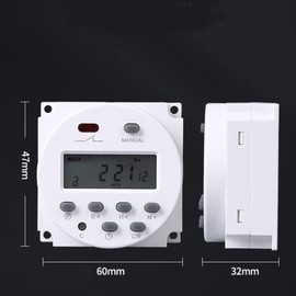 Tyenaza Electronic Timer, CN101A 220V Timer Digital Programmable Timer Microcomputer Timer 17on & 17off Relay Timer Weekly Programmable