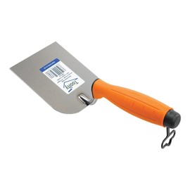 Toolty Stainless Steel Margin Trowel, Wall Putty Trowel, Plastering Trowel, Finishing Trowel - 100mm - for Brickwork and Plastering - Rubber Handle, DIY - TLTY-1704T