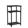 Furinno Just 3-Tier Metal Frame End Table with Storage Shelves,