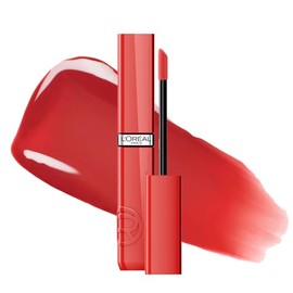 L'Oréal Paris Infallible Laque Resistance, Labial Líquido con Acabado Brilloso de Larga Duración Hasta por 16h, Fórmula Ligera Sin Sensación Pegajosa, Tono Worth It Med, 5 ml