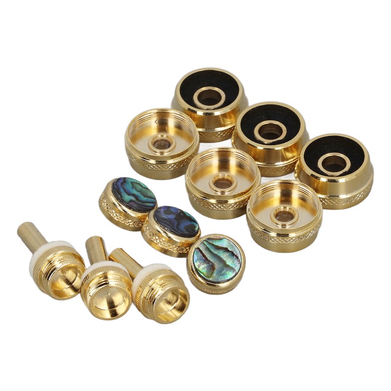 12 Pcs Set Trumpet Valve Finger Button Cap and Rod