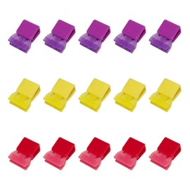 TOHKIN OSMC-L5PUYR Smart Clip, Purple, Yellow, Red (Assorted Set), Purple, Yellow, Red, 5 Pieces of Each Color, Pushing Activity, Pressing Things