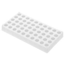 PATIKIL Vial Rack for 2ml Autosampler Vials, Vial Tray Holder 50-Well Stackable Test Tube Rack Vial Holder for Microcentrifuge Tubes, White