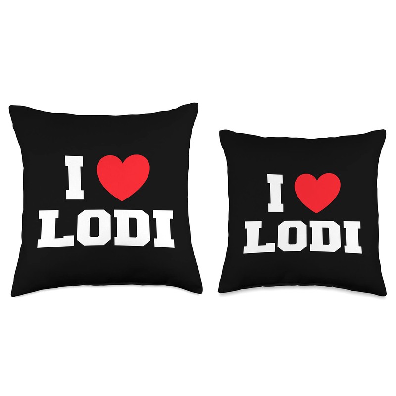 I Love Lodi Throw Pillow