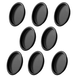 KOVOSCH 8 Pack Closet Door Finger Pull Black - 2-1/8” Round Sliding Closet Finger Door Pulls, Easy Snap in Installation