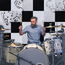 18 Pack Gray Acoustic Panels 12"X12"X 0.4" Soundproof Wall Panels Wall Decoration Sound Absorbing Panel High-Density Sound Deadening Panels Acoustic Treatment Panel for Home Studio