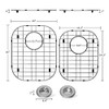 2Pack Sink Protectors for Kitchen Sink 13''x16''&11.2''x14.5'', Sink Rack for