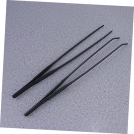 BUGUUYO Stainless Steel Aquatic Plant Tweezers Long Curved Tweezers for Fish Tank Plant Tongs Clip