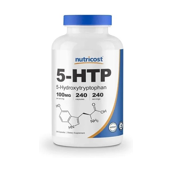 5-htp 100mg, 240 Cáps (hidroxitriptófano)- Nutricost Sabor Sin sabor