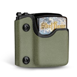 TACTICAL GEEK TX2 Lighter Pouch, Portable Lighter Holder with Pocket Belt Clip, Anti-Scratch Protective Storage Case for Daily Carry, Green