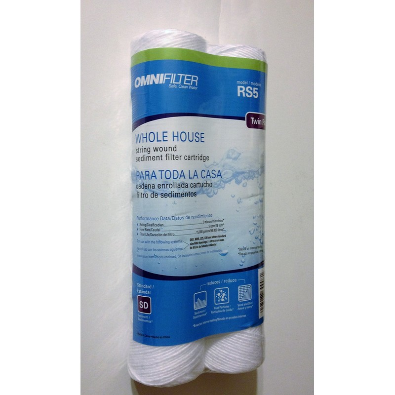 OMNIFilter RS5-DS Universal Whole House Filter Cartridge 2 Pack